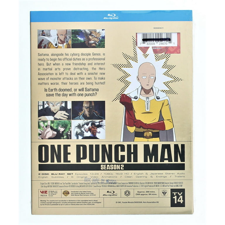 ONE PUNCH MAN (SEASON 1+2) - ANIME TV SERIES DVD (1-24 EPS + MOVIE + 6  SPECIAL) 