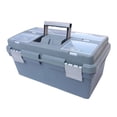 thumbnail image 4 of Caja de Almacenamiento de Herramientas Portátil, Organizador, Bandeja Interior Extraíble, Accesorios Multifuncionales, Caja de Almacenamiento, Estuche Gris shamjiam Estuche de almacenamiento multipropósito, 4 of 8