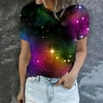 thumbnail image 4 of Patlollav Women Tshirts Under $10, Short Sleeve Tops for Womens Cosmic Star Sky Print Funny Casual Fashion Blouse, 4 of 6