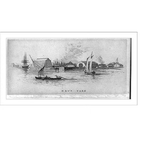 Historic Print, Navy Yard [Washington, D.C.], 16" x 20"