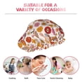 thumbnail image 7 of Gaeub Fall 70s Groovy Hippie Shower Caps for Women Men,Double Waterproof Layers Bathing Hat,Elastic and Reusable Bath Caps, 7 of 7