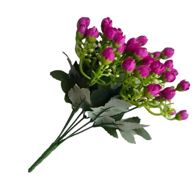 2pcs Artificial Rose Bouquet Simulation artificial flower artificial rose Decor Home Office Plastic Rose Flower purple red