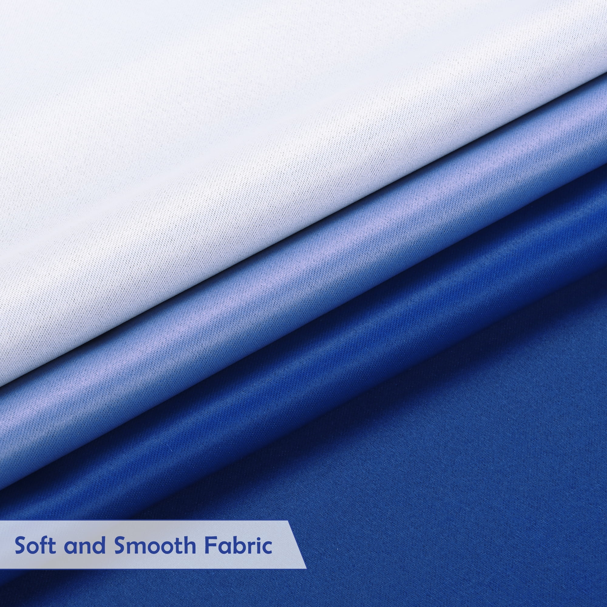 Alishomtll Room Darkening Blue Blackout Curtains Grommet Window Drapes for Living Room Bedroom ,2 Panels of 52" W x 84" L