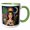 Green/White, variant on 3drose, Paris - New York Esoteric Design for Travel and Coffee Lover Girls, 15oz Mug