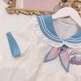 thumbnail image 4 of Cinnamoroll Sanrioed Ropa para niñas Anime Jk Y2K Nuevos vestidos Faldas cortas de manga corta Camisa kawaii Falda plisada estilo universitario, 4 of 5