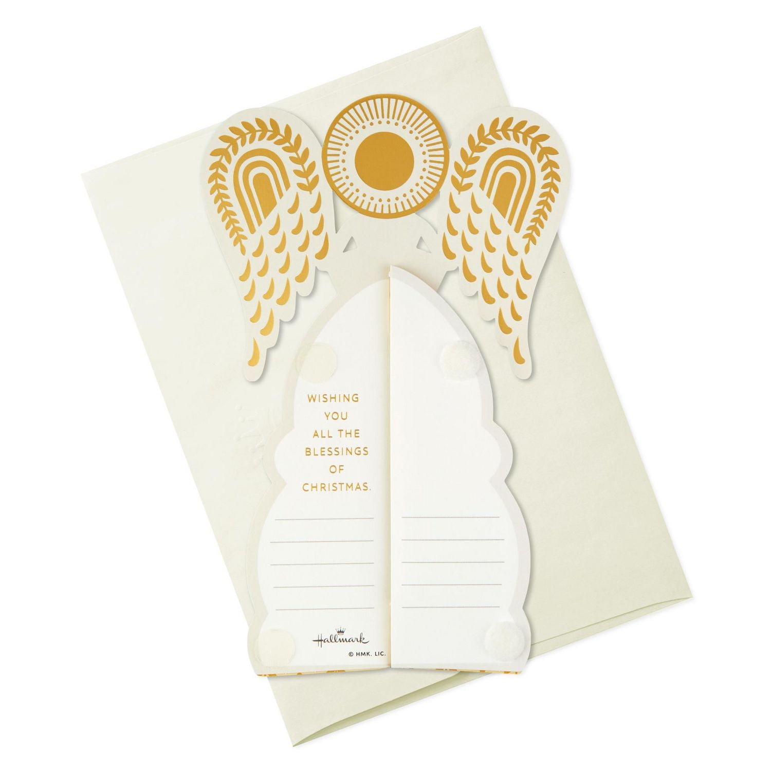 Hallmark Paper Wonder Displayable Pop Up Honeycomb Christmas Card (Angel)