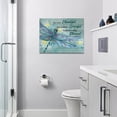 thumbnail image 6 of Dragonfly Wall Art Green Dragonfly Pictures Wall Decor Farmhouse Rustic Dragonfly Lotus Flower Canvas Painting Prints Modern Artwork Decoration for Bathroom Bedroom Living Room 16"x12", 6 of 6