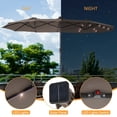 thumbnail image 7 of ACEGOSES 13x7.2Ft Large LED Double-Sided Rectangular Outdoor Patio Market Umbrella with Crank, Solar Panel, Taupe, 7 of 7