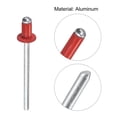 thumbnail image 4 of Unique Bargains Rivets Aveugles à Tête Ronde Plate en Aluminium de 3,2 Mm x 5 Mm Pack de 100 Rouge, 4 of 5