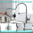 thumbnail image 4 of Sunrinx Pull Down Kitchen Faucet Brushed Nickel 3-Spray Stainless Steel Sink Faucet, 4 of 9