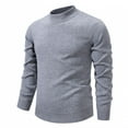 thumbnail image 2 of ZCFZJW Men's Mock Turtleneck Sweaters Trendy Slim Fit Basic Solid Color Long Sleeve Soft Lightweight Casual Pullover Stretch Knit Tops Dark Gray XXXL, 2 of 6