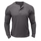 thumbnail image 2 of Camisa Henley de manga larga y raglán para hombre: mezcla de algodón, botones en la parte delantera, corte ajustado, tallas S-XXL, informal/trabajo, otoño/invierno, 2 of 8