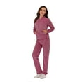 thumbnail image 2 of Sweatsuits Set for Women, 2 Pieces Joggers Outfits Soft Sport Suits for Running Jogging Fitness Workout, Red, S-2XL, 2 of 8