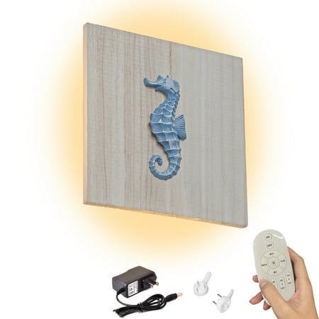 

Kiven Battery Operated Wall Sconce with Remote Control Rechargeable Wall Sconces Indoor 1 Set Dimmable Wall Light Marine Style Wooden Lamp