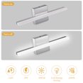 thumbnail image 6 of Modern Chrome LED Vanity Lights, LED Bathroom Light Fixtures Over Mirror Bathroom Wall Sconce Bar for Bathroom Mirror Cabinets Bedroom(15.75"-8W), 6 of 11