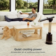 Shark TurboBlade XL Bladeless Tower Fan, 10 Speeds, 80-Ft Range, 180° Oscillation, Quiet, TF200 Charcoal