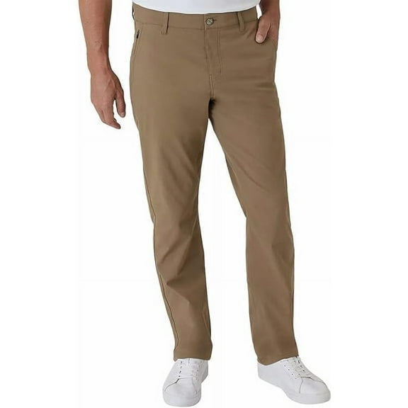 Weatherproof Vintage Men's Performance Weather-Flex Flatfront Pant (Khaki, 32Wx29L)