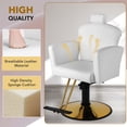 thumbnail image 6 of Salon Chair for Hair Stylist, Reclining Hair Styling Chair, Barber Chair for Home Barbershop, All-Purpose Salon Chair Hydraulic Pump with 360° Swivel, 90°-135° Recline, Beauty Salon Equipment, 6 of 6