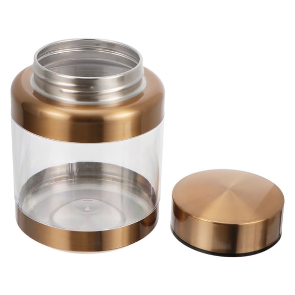 VERDANVERSE Airtight Kitchen Storage Canisters - Golden Sealed Jars for Dry Food, Coffee,