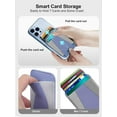 thumbnail image 3 of Miroddi Magsafe Phone Waller, Magnetic Card Holder Compatible for iphone 16/15/14/13/12, Slim Leather, RFID Blocking, Fit 7 Cards, Purple, 3 of 8