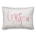 thumbnail image 2 of Creative Products Love You Script 14x20 Spun Poly Pillow, 2 of 3