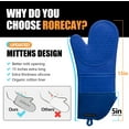 thumbnail image 2 of Rorecay Ensembles de Mitaines de Four Extra Longues et Porte-Casseroles : Mitaines de Four en Silicone Résistantes à la Chaleur avec Mini Gants de Four et Coussinets Chauffants pour Cuisine Cuisson, Doublure Matelassée, Lot de 6 (Bleu Royal), 2 of 6