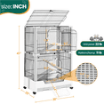 thumbnail image 6 of Yaheetech 4-Level Rolling Small Animal Cage With Platform and Ramp, Gray, 6 of 8