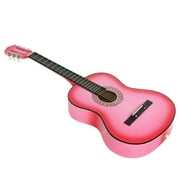 ZenStyle 38 Beginners Acoustic Guitar with Case, Strap, Tuner and Pick for Starter, Pink