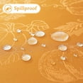 thumbnail image 5 of Fall Tablecloths Jacquard Thanksgiving Table Cloth with Pumpkins and Vines, Stain Resistant Table Cover for Harvest, Dining, Party Decor 60" x 102" Amber, 5 of 7