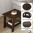 thumbnail image 5 of End Table, Narrow Side Table with 2 Tier Storage Shelf, Small Space Side Table for Farmhouse Bedroom, Studio Apartment, Entryway, 5 of 6