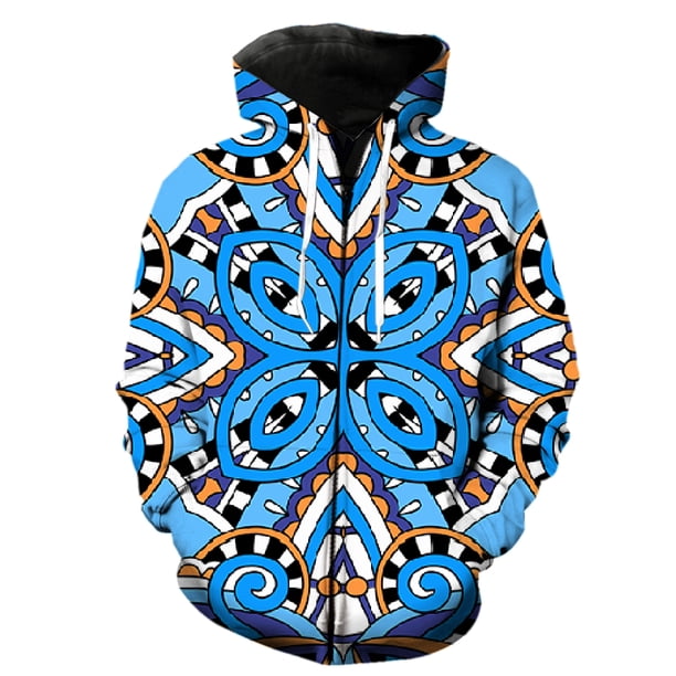 Sudadera con capucha y cremallera para hombre, estilo nacional retro, de primavera, fresca, de manga larga, estilo hip hop, informal, de gran tamaño, con estampado 3D para adolescentes