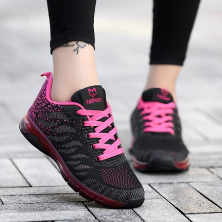 

Aayomet White Sneakers for Women Up Breathable Shoes Women s Sport Lace Fashion Mesh Casual Running Women s Red 7