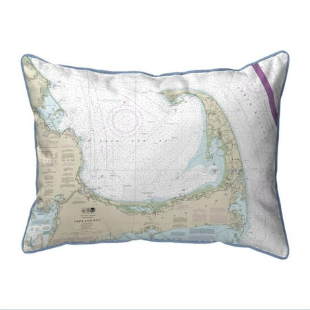 Betsy Drake ZP13246 20 x 24 in. Cape Cod Bay, MA Nautical Map Extra Large Zippered Indoor & Outdoor Pillow