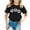 Black, variant on Fshinging Tees For Girls 2025 Summer T Shirts Tops Printed Round Neck Short Sleeved Shirt Shirt Plus Size T-Shirts Size 3-4 Years