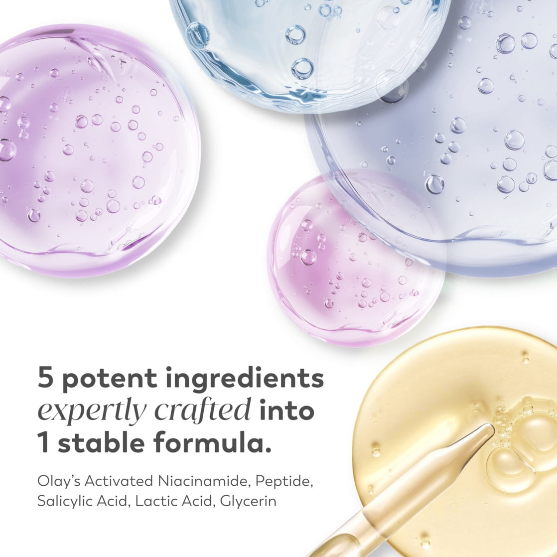 Olay Super Serum Night Repair 5-in-1 Lightweight Skin Cell Renewing Face Serum, 1.0 fl oz Wrinkle Correcting Skin Care Treatment with Salicylic Acid, Niacinamide, Lactic Acid, Glycerin, Peptide