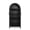 Black + MDF+1, variant on KAIFENG High Arched Storage Cabinet with Lamp Adjustable Shelves for Living Room Entryway Black