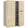 thumbnail image 3 of 11 Door High Recessed Mounted 4C Horizontal Mailbox with 15 Doors and 1 Parcel Locker in Sandstone with Private Access - Front Loading, 3 of 3