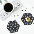thumbnail image 3 of Bingfone Vintage Turtle Leather Drinks Coasters with Set of 6,Suitable for Home Kitchen,Coffee Cup Coasters Home Gift, 3 of 7