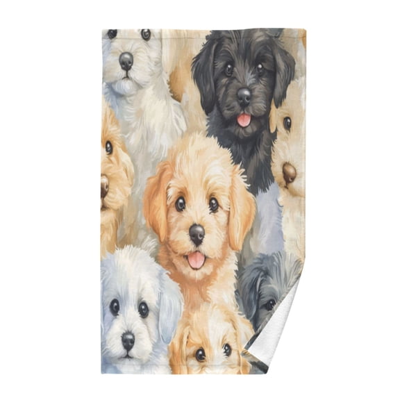 Pure Cotton Face Towel 16x28 Inches Hand Towel Bath Towel Hand Bath Towels Soft Good Water Absorption for Washing Face Wiping Face Cute Little Gog