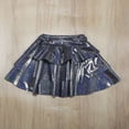 thumbnail image 2 of Bysome Cute Skirts For Girls Girls Metallic Skirt 3 Layer Ruffle Skirt Sparkly Shiny Skirt For Party 8-9 Years, 2 of 6
