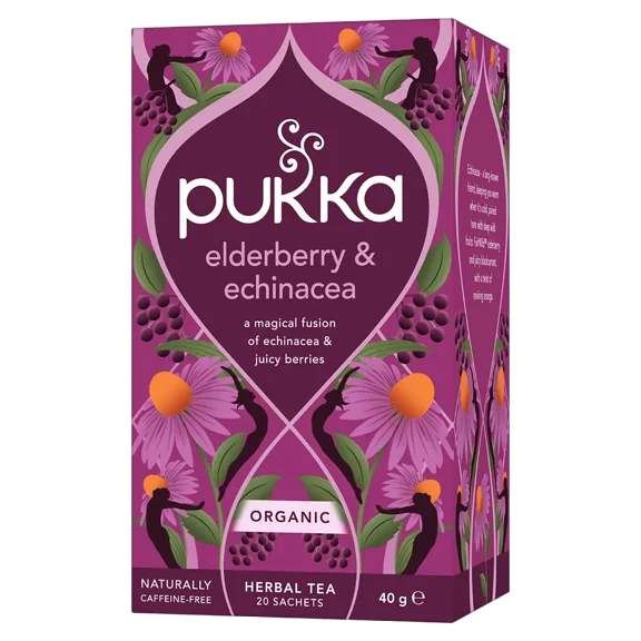 Pukka Organic Elderberry & Echinacea Teabags 20 Count