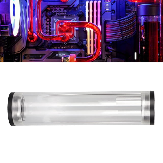 Depósito de refrigeración por agua para computadora, depósito de refrigeración por agua, depósito de PC de 210 mm/8,3 pulgadas, tanque de depósito de agua, PC probado profesionalmente