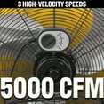 thumbnail image 2 of Caterpillar® Fan 20" High-Velocity 3-Speed Metal Floor Fan, 5000 CFM, Black, 2 of 12