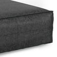 thumbnail image 4 of Simpli Home Simpli Home Brody 36 inch Wide Boho Square Extra Large Coffee Table Pouf in Distressed Black Vegan Faux Leather, 4 of 6