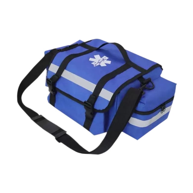 Bolsa de almacenamiento de primeros auxilios vacía con divisor extraíble, organizador de medicamentos, médica azul