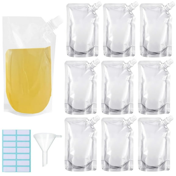 Concealable And Reusable cruise sneak flask Liquor Pouches flask kit Sneak Alcohol flask hide drinking flask kit (16OZ -10PCS)