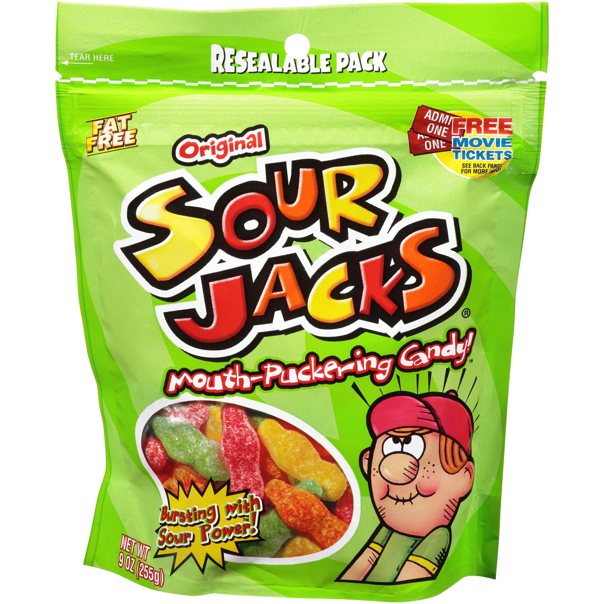Sour Jacks Original MouthPuckering Candy, 9 Oz.