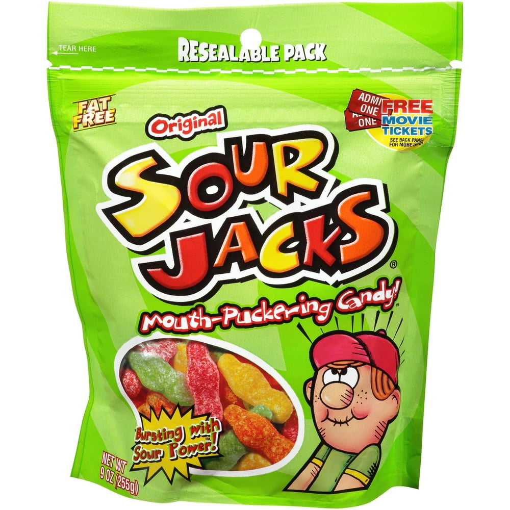 Sour Jacks Original MouthPuckering Candy, 9 Oz.