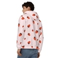 thumbnail image 4 of Honeii Strawberry Print Hoodies for Men, Pullover & Full Zip, Breathable Zip up Hoodie, Sweatshirt-Small, 4 of 5