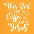 thumbnail image 5 of Wild Bobby This Girl Runs On Coffee And Jesus Inspirational/Christian Women Graphic Tee, Gold, Medium, 5 of 5